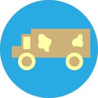 Milk delivery truck, illustration, on a white background. vector