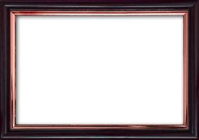 Empty picture frame with a free place inside, isolated on white photo