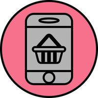Shopping online, illustration, vector on a white background.