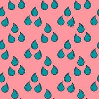 Small drops, seamless pattern on pink background. vector