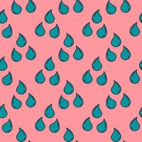 Small drops, seamless pattern on pink background. vector