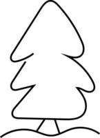árbol de abeto simple, ilustración de icono, vector sobre fondo blanco