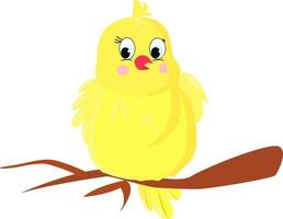 Yellow chick, illustration, vector on white background.