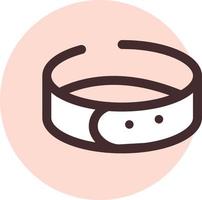 Pet collar, illustration, vector on a white background.