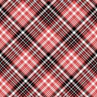 Seamless pattern in black, red and white colors for plaid, fabric, textile, clothes, tablecloth and other things. Vector image. 2