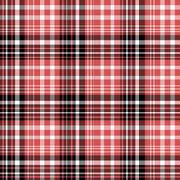 Seamless pattern in black, red and white colors for plaid, fabric, textile, clothes, tablecloth and other things. Vector image.