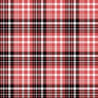 Seamless pattern in black, red and white colors for plaid, fabric, textile, clothes, tablecloth and other things. Vector image.