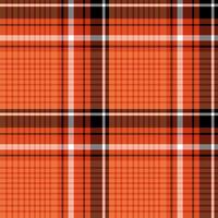 Seamless pattern in beautiful bright orange, black and white colors for plaid, fabric, textile, clothes, tablecloth and other things. Vector image.