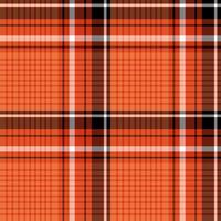 Seamless pattern in beautiful bright orange, black and white colors for plaid, fabric, textile, clothes, tablecloth and other things. Vector image.