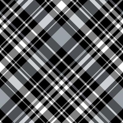 Seamless pattern in simple gray, black and white colors for plaid, fabric, textile, clothes, tablecloth and other things. Vector image. 2