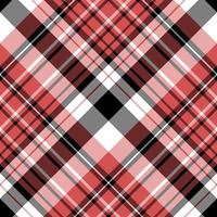 Seamless pattern in red, black and white colors for plaid, fabric, textile, clothes, tablecloth and other things. Vector image. 2