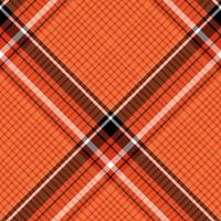 Seamless pattern in beautiful bright orange, black and white colors for plaid, fabric, textile, clothes, tablecloth and other things. Vector image. 2