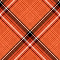 Seamless pattern in beautiful bright orange, black and white colors for plaid, fabric, textile, clothes, tablecloth and other things. Vector image. 2