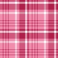 Seamless pattern in simple light and dark berry pink and white colors for plaid, fabric, textile, clothes, tablecloth and other things. Vector image.