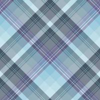 Seamless pattern in simple gray, light blue and discreet violet colors for plaid, fabric, textile, clothes, tablecloth and other things. Vector image. 2