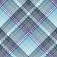 Seamless pattern in simple gray, light blue and discreet violet colors for plaid, fabric, textile, clothes, tablecloth and other things. Vector image. 2
