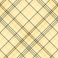 Seamless pattern in simple light yellow, black and white colors for plaid, fabric, textile, clothes, tablecloth and other things. Vector image. 2