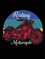 Riding motorcycle design Print vector