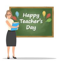 Happy teachers day vector illustration.