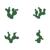 plantilla de logotipo de icono de cactus vector