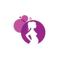 Pregnant template vector icon