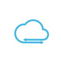 cloud with arrow vector icon