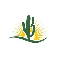 plantilla de logotipo de icono de cactus vector