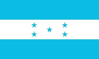 Honduras national Flag vector illustration