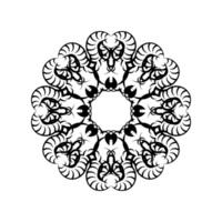 Circular pattern in form of mandala for Henna, Mehndi, tattoo, decoration. Decorative ornament in ethnic oriental style. vector