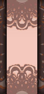 Greeting card in pink color with an abstract pattern for your congratulations.