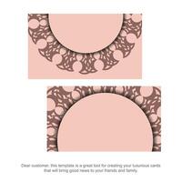 Two different designs for a card with a circular pattern vector