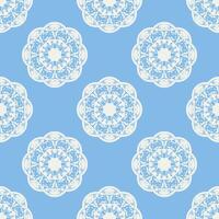 Quatrefoil geometric seamless pattern, background, vector illustration in mint blue, soft turquoise color and white.
