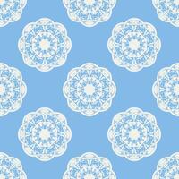 Quatrefoil geometric seamless pattern, background, vector illustration in mint blue, soft turquoise color and white.