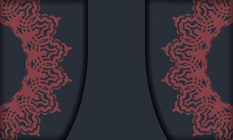 A black and red pattern on a dark background vector