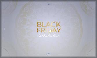 Poster for black friday beige color with vintage pattern vector