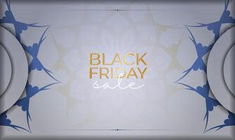 Festive Baner Black Friday in beige color with a round pattern vector
