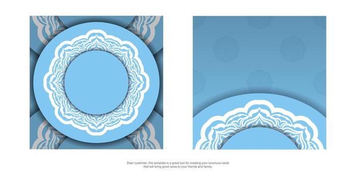 Two blue and white banners with a circular design vector