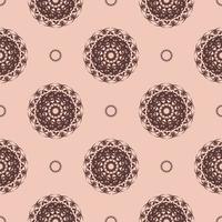 Pink vintage seamless texture with ornament. Design element. Decorative background. Exquisite floral wallpaper decor. Traditional decor on a pink background. vector