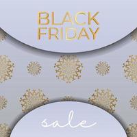 Celebration Baner For Black Friday in beige color with vintage pattern vector