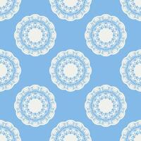 Quatrefoil geometric seamless pattern, background, vector illustration in mint blue, soft turquoise color and white.