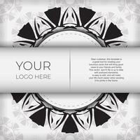 A black and white circular design with a white background vector