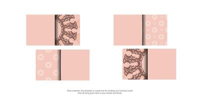Four different designs of lace on a pink background vector