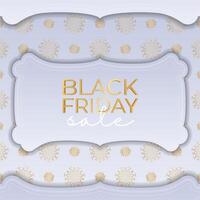 Celebration Baner For Black Friday in beige color with a luxurious pattern vector