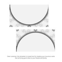 Two round cards with a black and white design vector