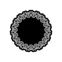 Circular pattern in form of mandala for Henna, Mehndi, tattoo, decoration. vector