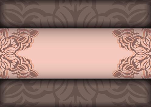 tarjeta rosa con un patrón abstracto para tus felicitaciones. vector