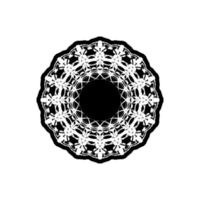 decorative border round frame, black and white circle ornament template art decor, circular ornamental baroque for design ceramic, card, invitation, wedding, plate, banner, greeting, lace, vector