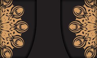 Luxury background with islamic arabesque ornament on dark surface. Template for wedding invitation, card, cover vector