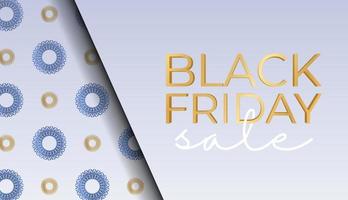 Celebration Poster For Black Friday Beige Color with Vintage Ornament vector