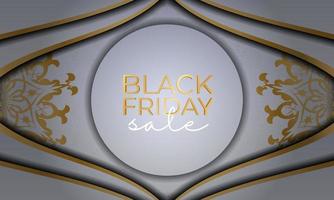 Celebration Advertising For Black Friday Sale Beige With Greek Ornaments vector